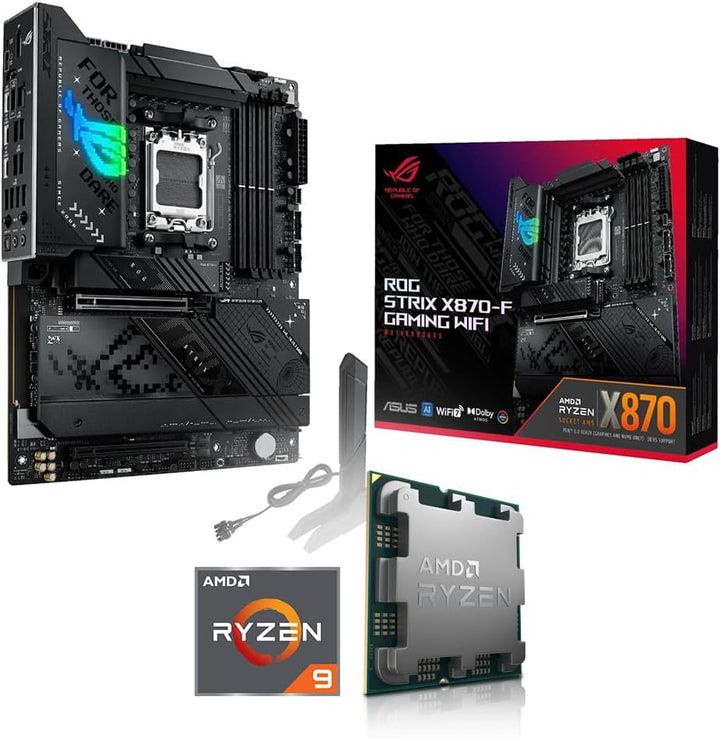 Aufrüst-Kit Bundle Ryzen 7 9800X3D 8X 4.7 GHz Prozessor, ASUS ROG Strix X870-F Gaming WiFi Mainboard