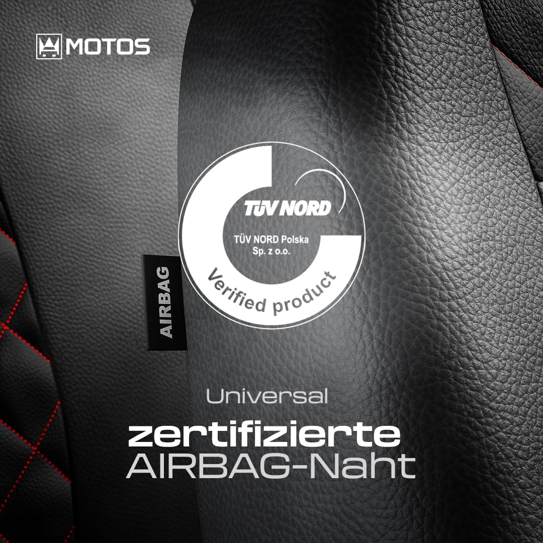 MOTOS Universal-Sitzbezüge Auto für Skoda Kodiaq Autositzbezüge mit aktivem Airbag-System, dreilagig