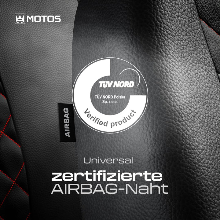 MOTOS Universal-Sitzbezüge Auto für Skoda Kodiaq Autositzbezüge mit aktivem Airbag-System, dreilagig