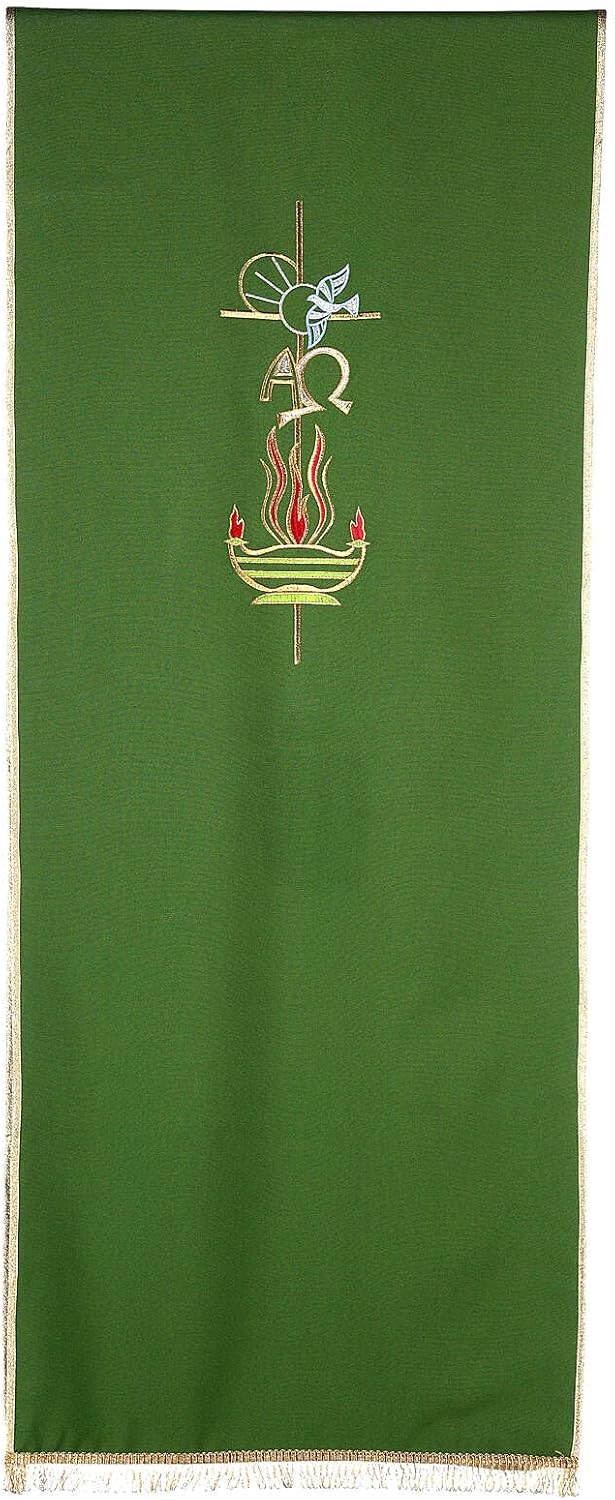Pultbehang Kreuz Alpha und Omega aus Polyester, Violett, Violett