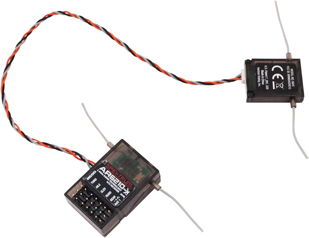 Rc Receiver AR6210 Empfänger 2,4 GHz 3CH DSM2 Spektrum mit Satellitenerweiterung, kompatibel mit JR