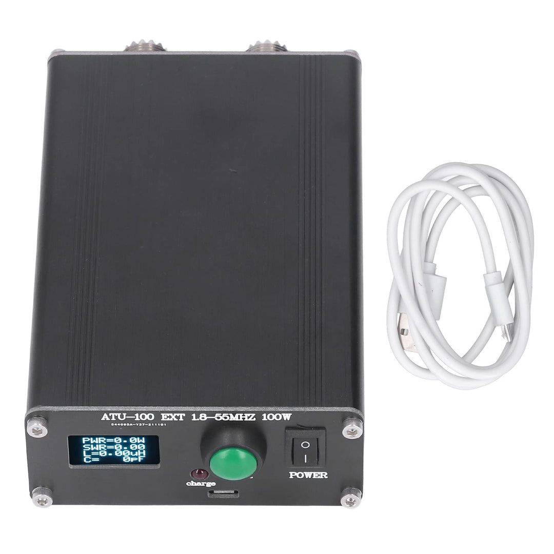 Antennentuner Mini automatisch 1,8 55 MHz 0,96 Zoll OLED-Display mit Aluminiumlegierungsgehäuse für