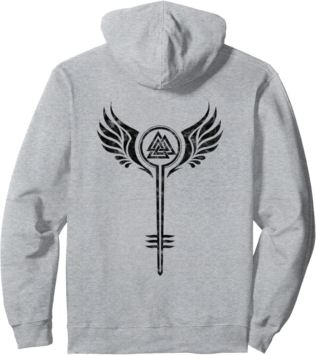 Walküre Schildmaid Symbol Valknut Wikinger Odin Viking Pullover Hoodie