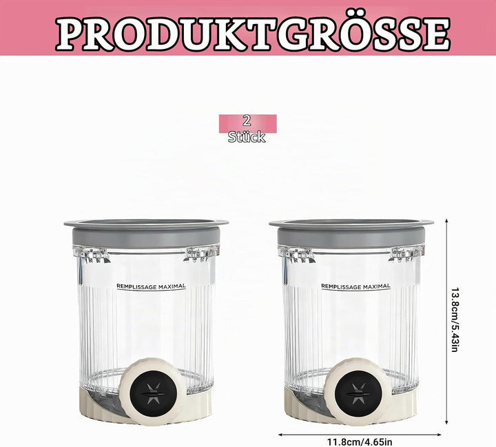 Behälter für Ninja Creami Deluxe Pints,2 Stück Ersatz für Ninja Creami Deluxe Pints und Deckel,Eisbe