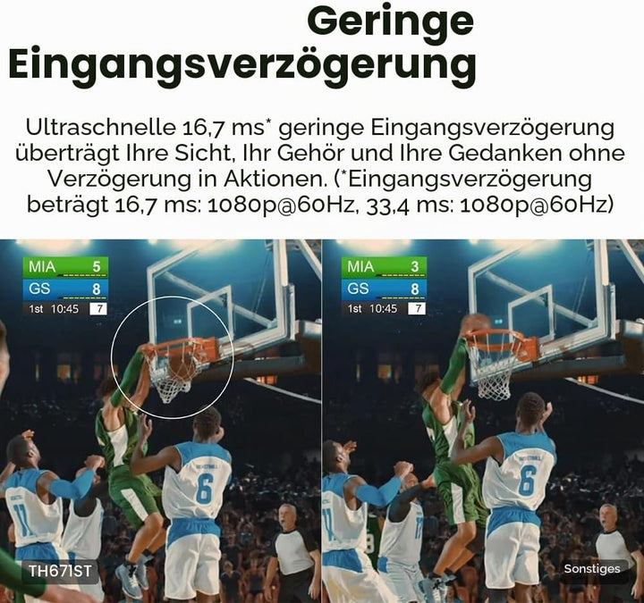 BenQ TH671ST 1080p Kurzwurf-Gaming-Projektor | Gaming-Modus für intensive Low Input Lag Action | 300