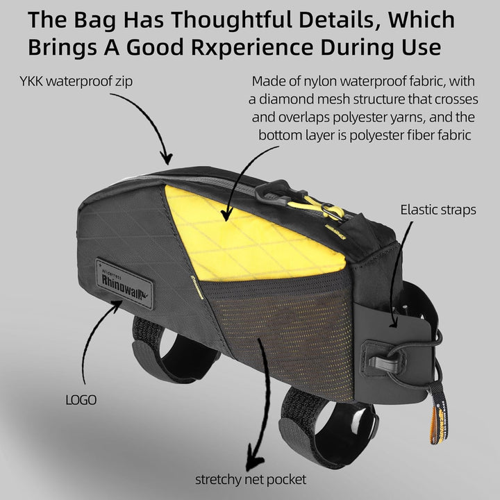 Rhinowalk Fahrrad Oberrohrtasche, Fahrradrahmentasche, wasserdichte Fahrradtasche, professionelles F