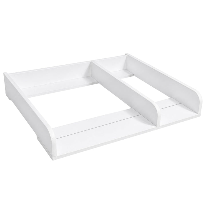 Wickeltischaufsatz für Kommode mit Trennfach, ausziehbar verstellbar 34–50 cm für verschiedene Kommo