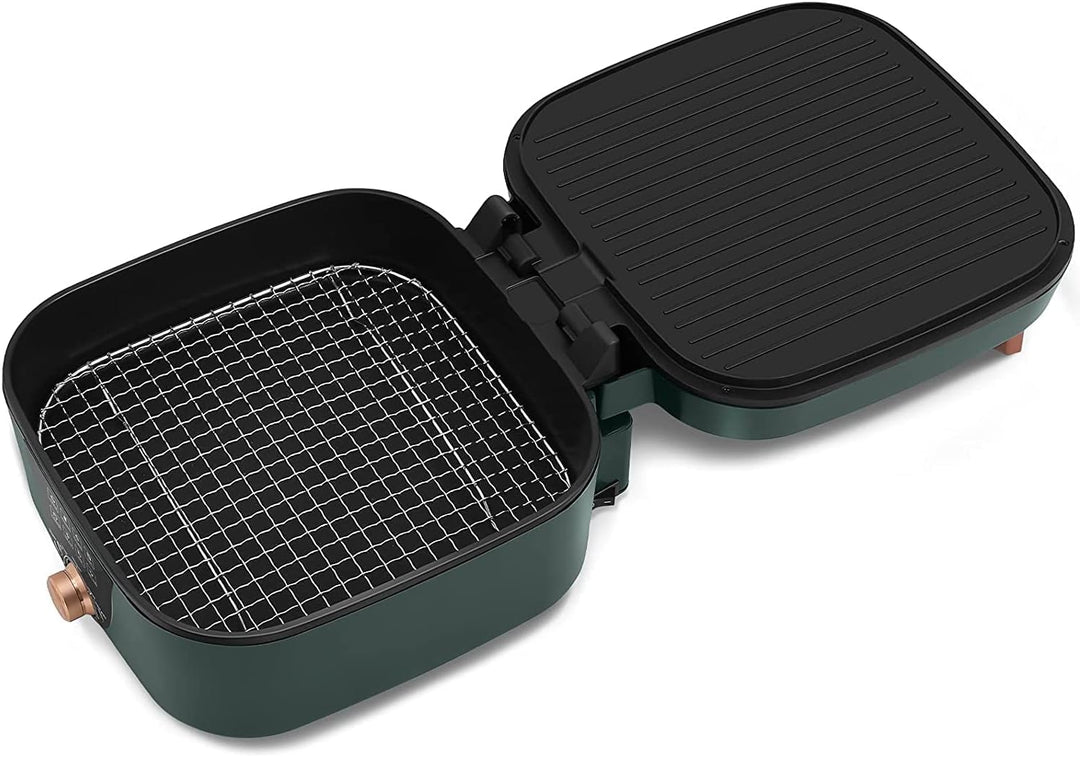 Uten Hot Pot Barbecue, 2 in1 Multifunktion Doppelbratpfanne Grill mit Antihaftbeschichteter Oberfläc