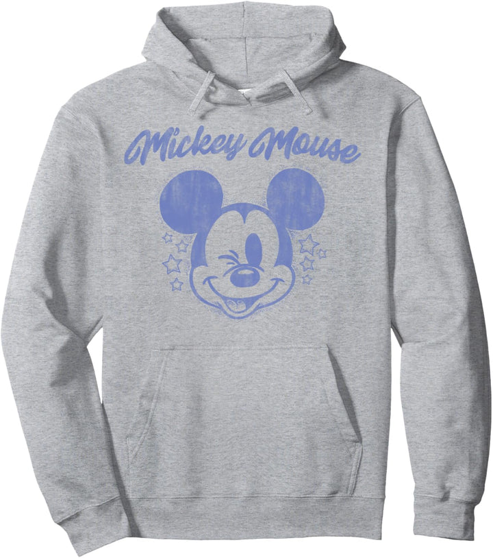 Disney Mickey And Friends Mickey Mouse Blue Stamp Pullover Hoodie