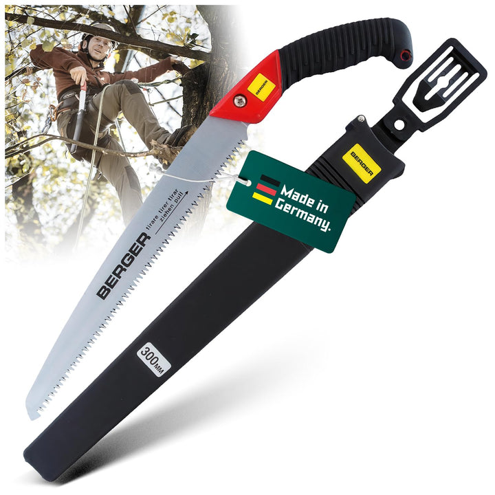 Berger Astsäge 64750 mit auswechselbarem Sägeblatt inklusive Schutzköcher, Länge: 30 cm Astsäge 30 c