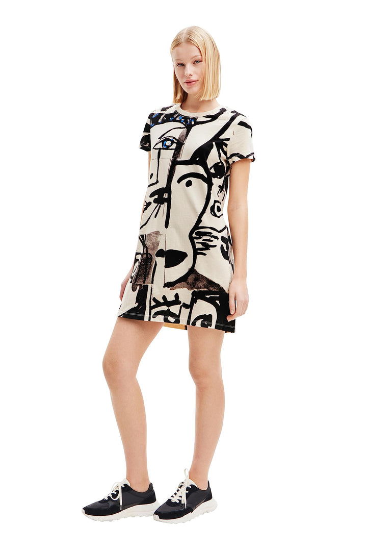 Desigual Damen Vest_Mariscal_face Dress XS Brown, XS Brown