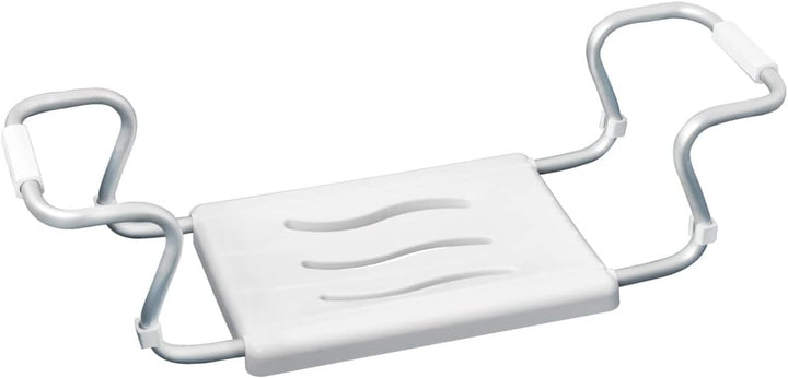 WENKO Badewannensitz Secura Weiss - ausziehbar, 120 kg Tragkraft, Kunststoff, 55-65 x 18 x 26 cm,