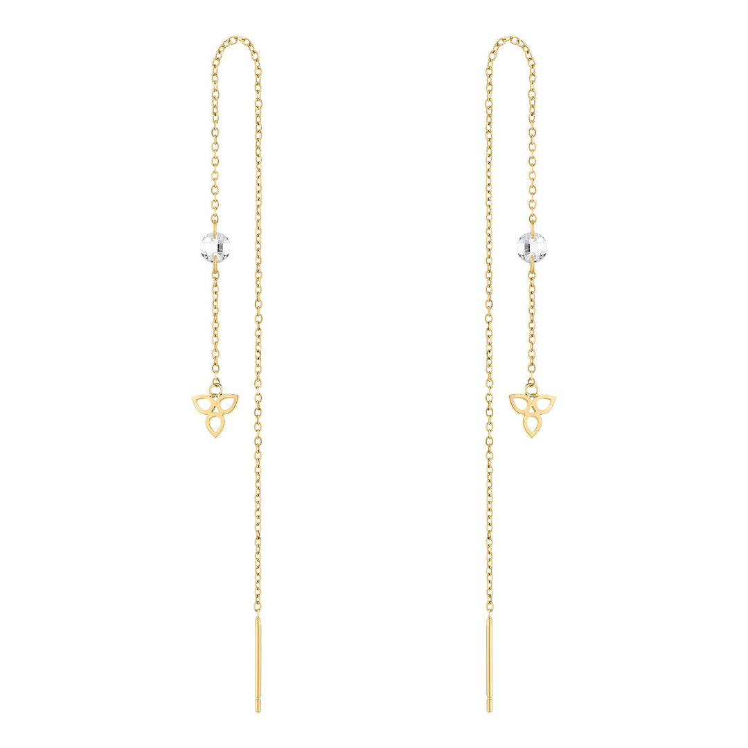 Tamaris Damen Ohrring aus Edelstahl Gold, Gold