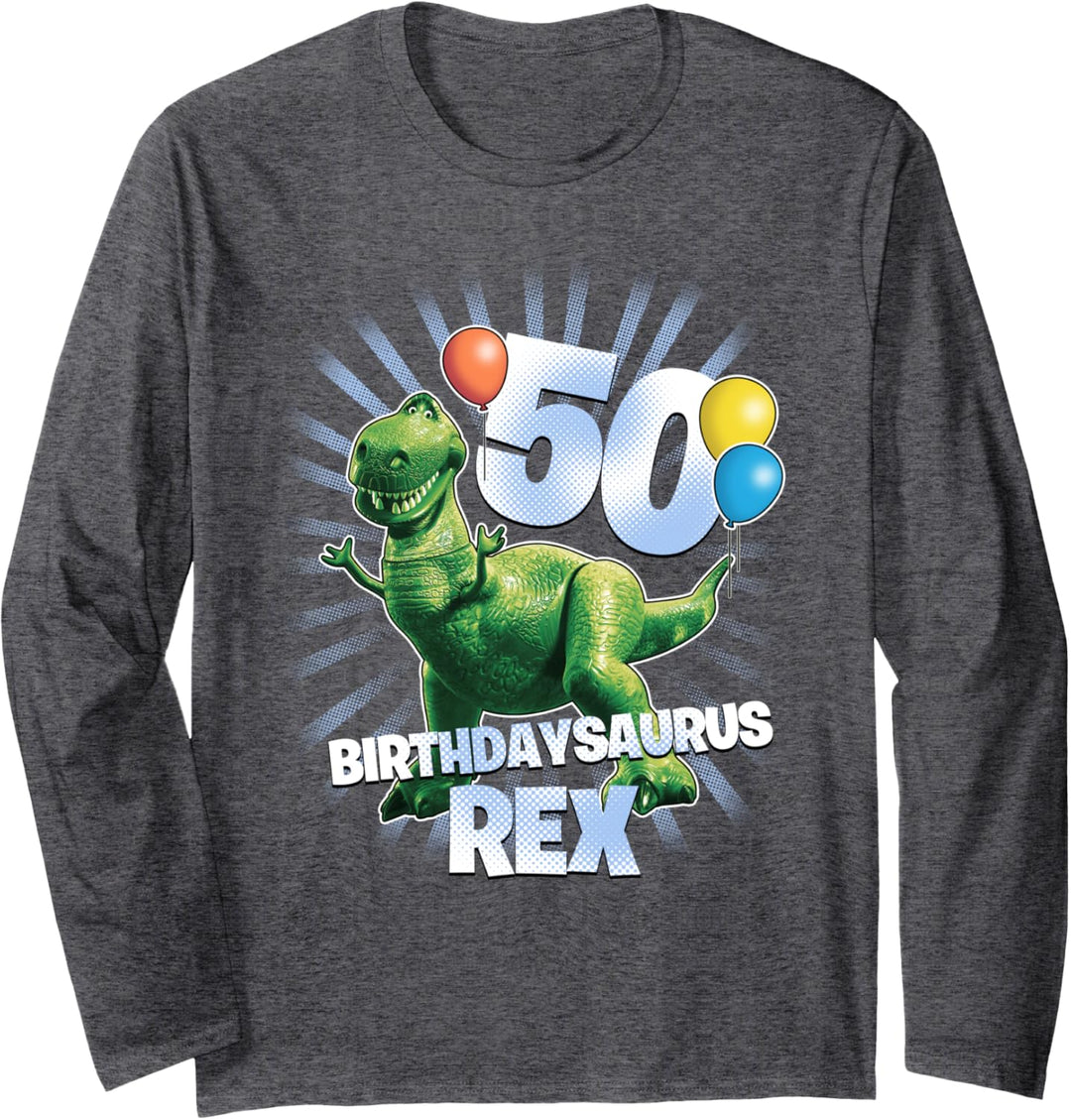 Disney Pixar Toy Story Birthdaysaurus Rex 50th Birthday Langarmshirt