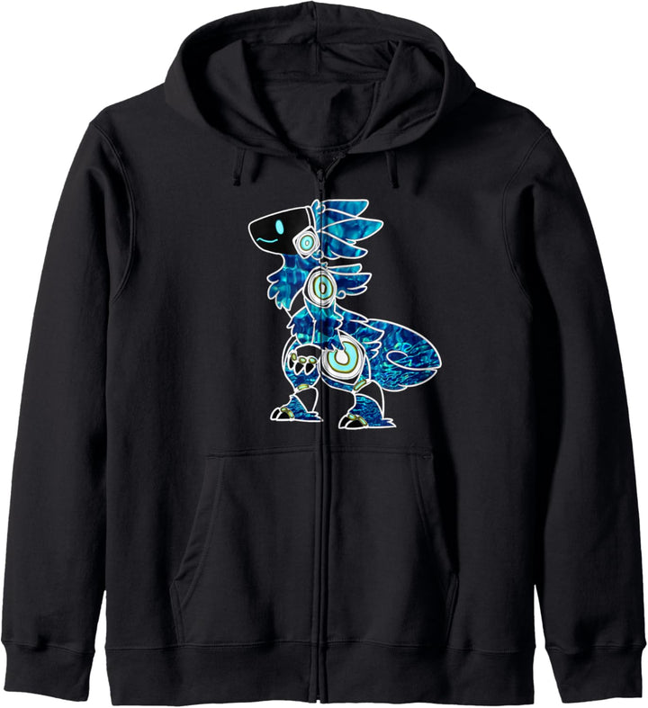 Protogen Furry Fursona Pelzanzug, Meeresblau Kapuzenjacke