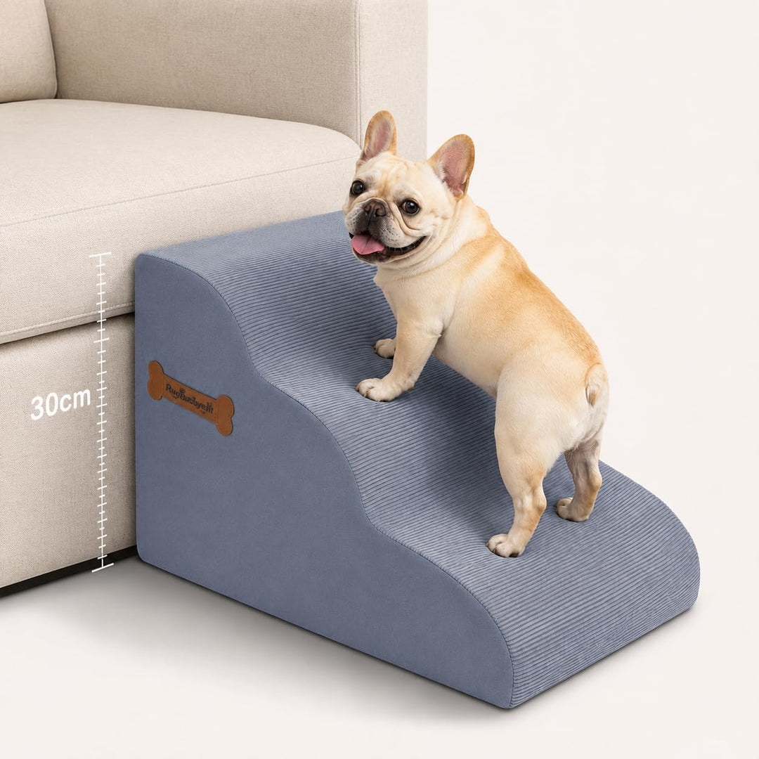 Hundetreppe für Kleine Hunde 30CM hohe 3-stufige kleine Hundefussstufen 32x60x30CM für Sofa und hohe