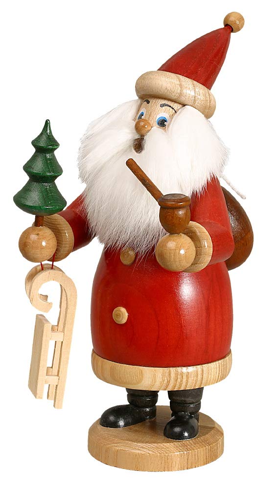 DWU Original Erzgebirgischer Räuchermann® Weihnachtsmann rot mit Geschenke #990/R