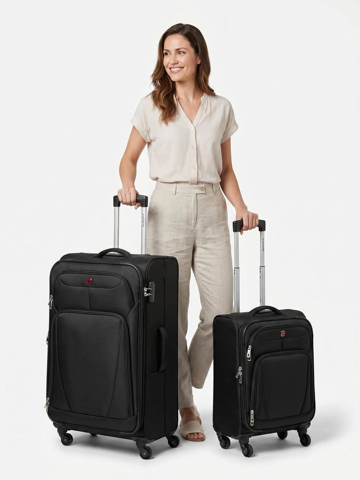 WENGER Koffer-Set 2-teilig für Damen und Herren | Reise-Trolleys 46 x 34 x 78 cm aus hochwertigem Po