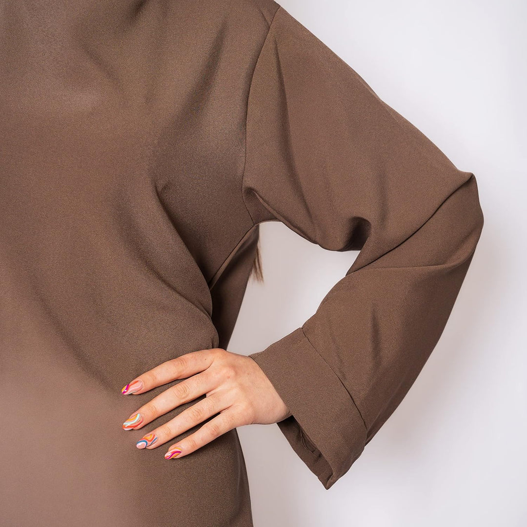 Muslim Addict Kleid Abaya aus weichem Polyester, 145 cm – moderner und bequemer Stil Einheitsgrösse