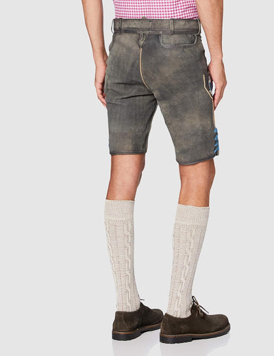 Stockerpoint Herren Hose Bayern Bua Lederhose 42 Grau (Grau Antik Gespeckt Grau Antik Gespeckt), 42