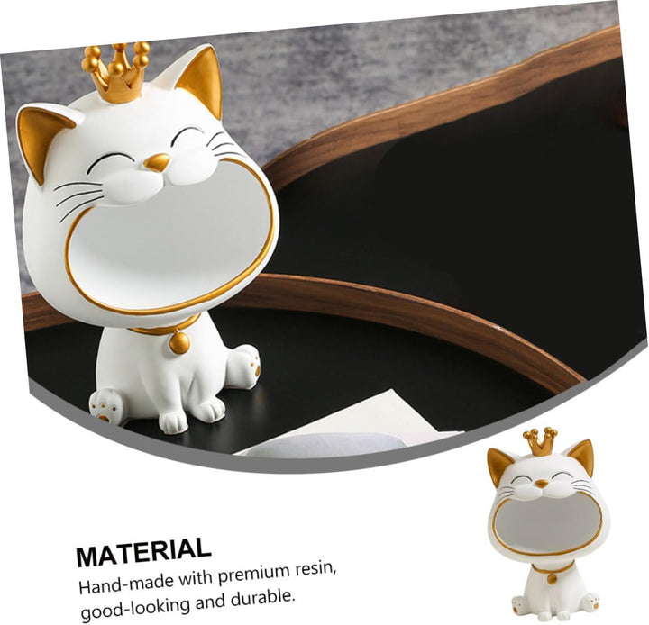 Cabilock 1stk Glückliche Katzenverzierung Chip Und Dip Bowl Snackschale Schmuckschale Schmuck Verans