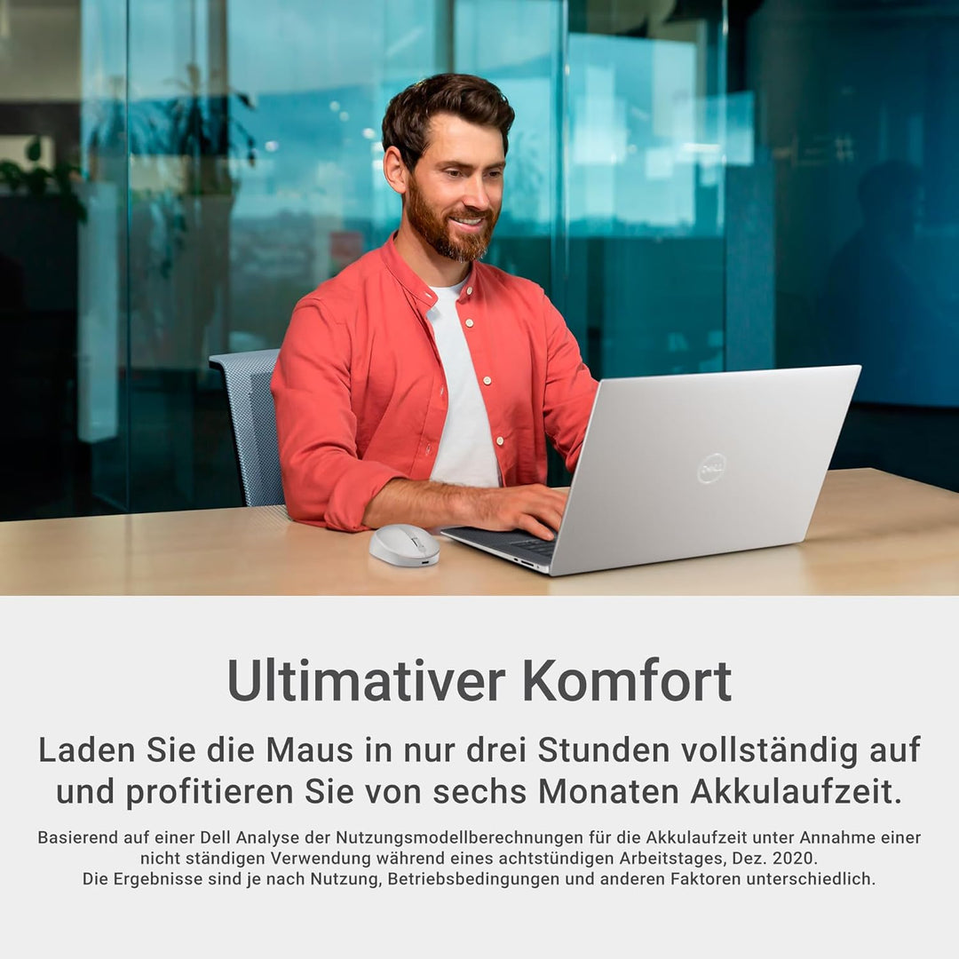 DELL Premier wiederaufladbare Wireless-Maus – MS7421W – Platinum Silver (Silber) Classic, Classic