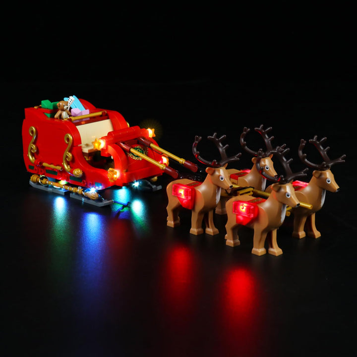 LocoLee Licht Set Kompatibel mit Lego Schlitten des Weihnachtsmanns, Nur Lichter Set - Kein Modell,