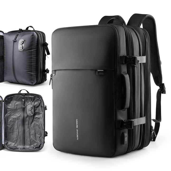 MARK RYDEN Business Rucksack Erweiterbar 20L-35L Hydrophobes Gewebe zum Mitnehmen Laptop für 17,5-Zo