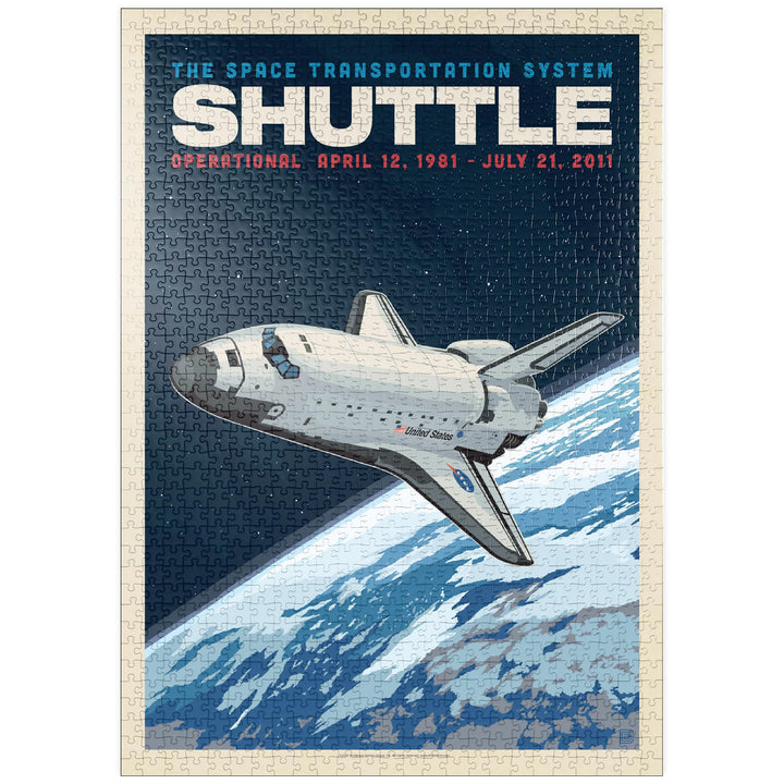NASA 1981: Space Shuttle, Vintage Poster - Premium 1000 Teile Puzzle - MyPuzzle Sonderkollektion von