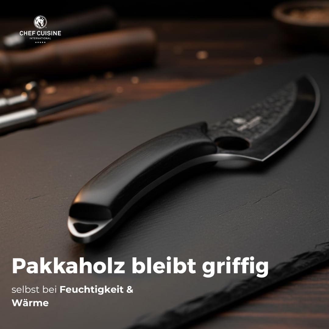 CHEF CUISINE BBQ Messer 53-55 HRC Stahl | 20,5 cm geschmiedete Klinge aus rostfreiem Klingenstahl |