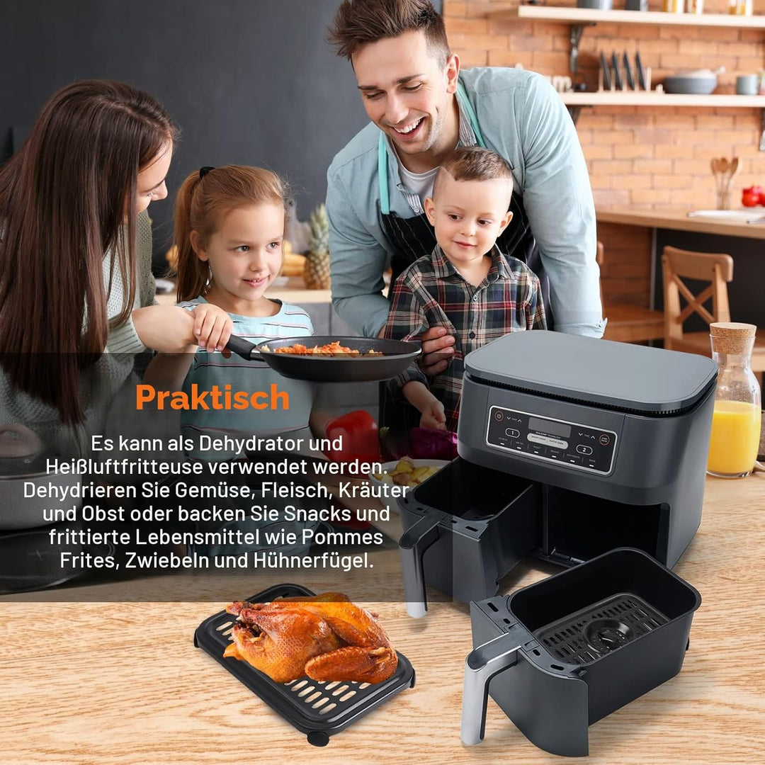 Air Fryer Grillpfanne für Ninja Air Fritteusen, 2 Packungen Ersatz Air Fryer Crisper Plate Grillplat