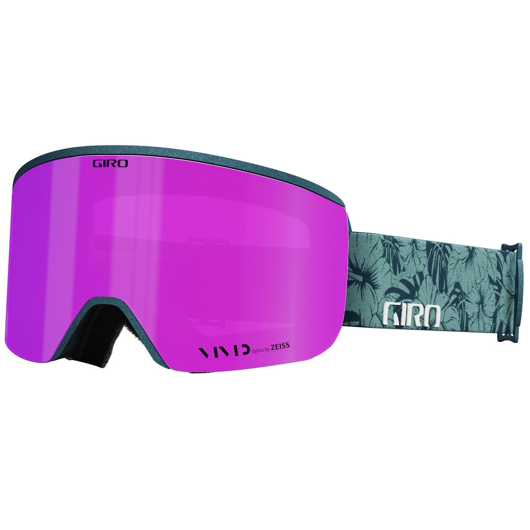 Giro Blok Asian Fit Erwachsene Schneebrille mit lebendigen Gläsern Mineral Botanical/Vivid Pink/Vivi