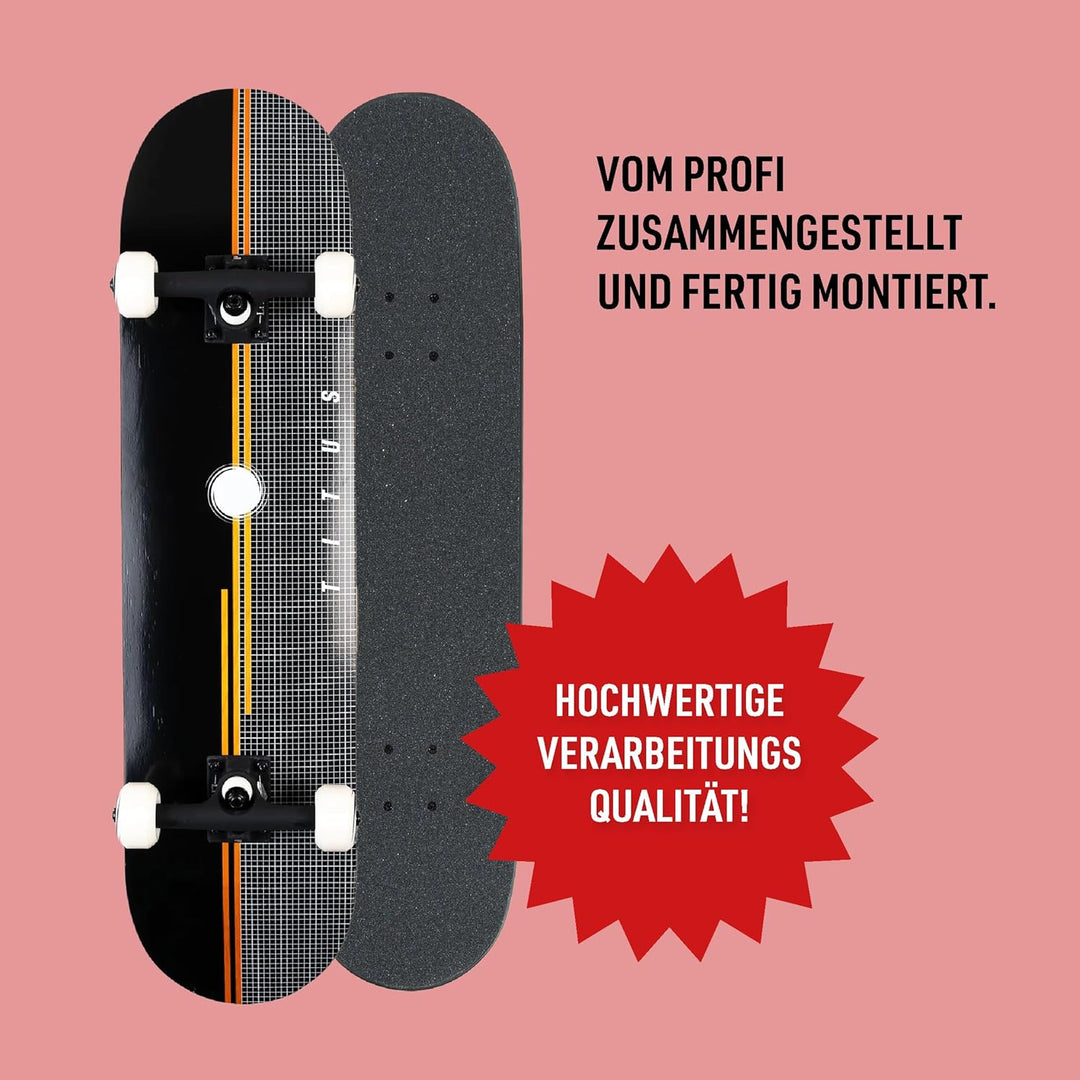 TITUS Skateboard Premium - Komplettboard – Skateboard Erwachsene, Jugendliche & Kinder ab 9 Jahre, f