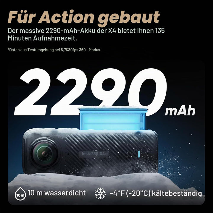 Insta360 X4 Peter McKinnon Edition – wasserdichte 8K 360°-Action-Cam, 4K Weitwinkelvideos, Unsichtba
