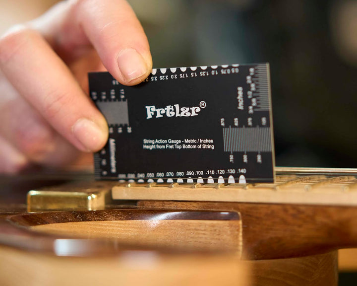 Gitarrensaitenlehre, metrisches Zoll-Lineal, Saitenhöhenmesswerkzeug, Gitarren-Setup-Werkzeug