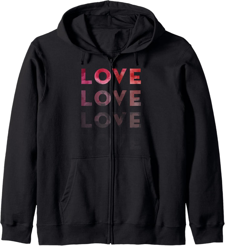 Love Word Stack Kapuzenjacke