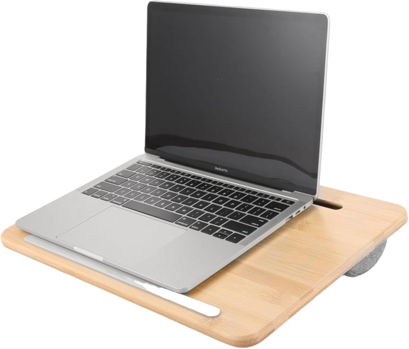 MUXHEL 42x27cm Laptopkissen Bambus, Laptopunterlage, Laptop Unterlage Ständer, Superlicht Laptop Kis