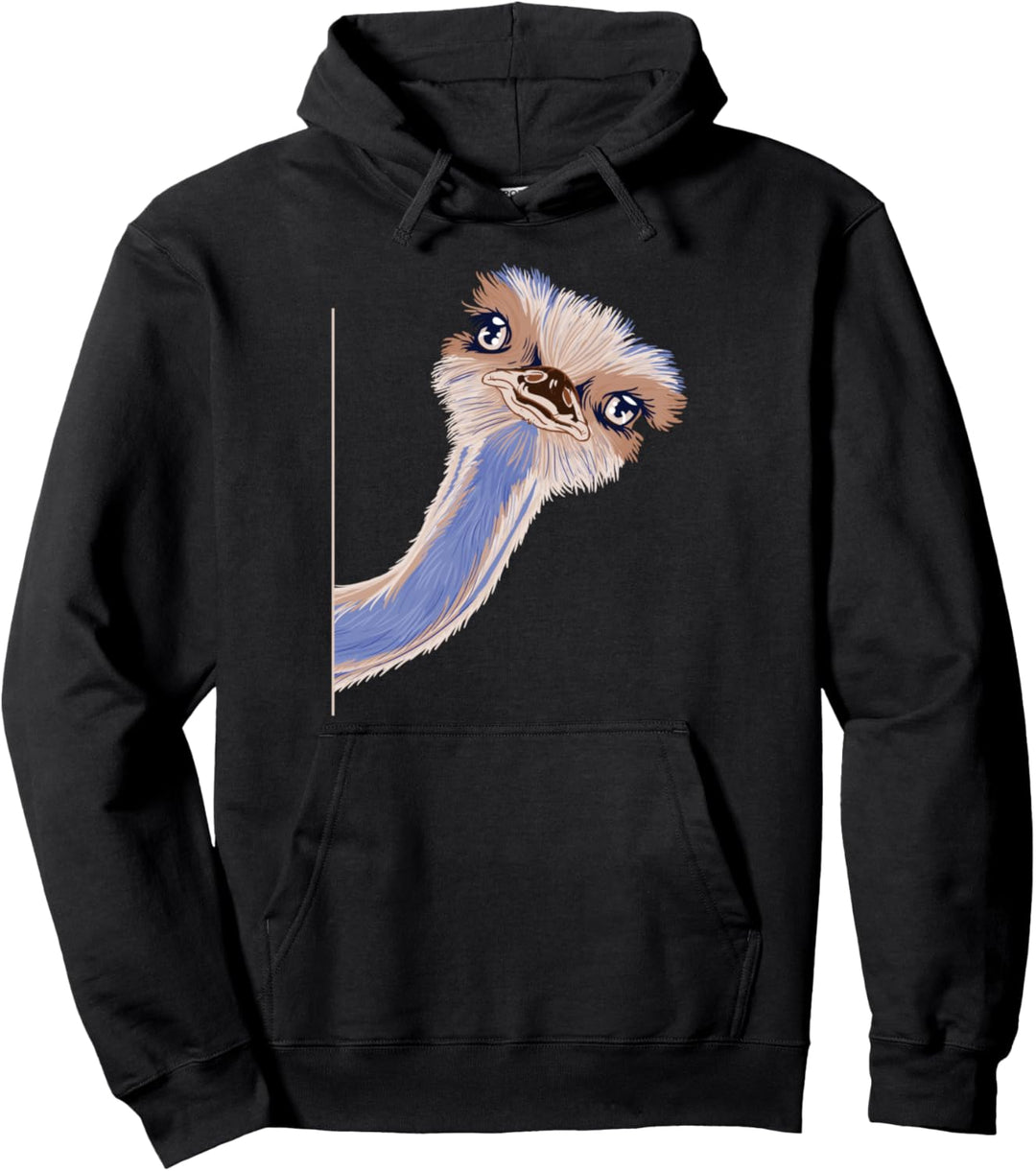 Lustig Guckender Strauss Vogel Afrika Pullover Hoodie