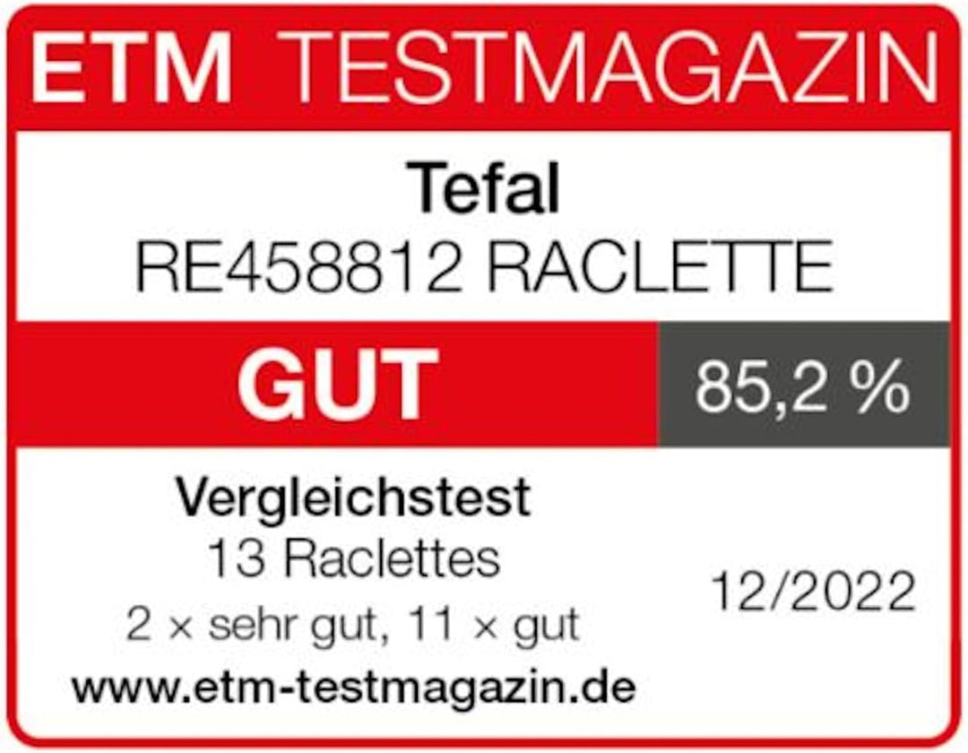 Tefal Raclette Ambiance RE4588 | für 10 Personen | inklusive Tischgrill-Funktion | Grillplatte antih