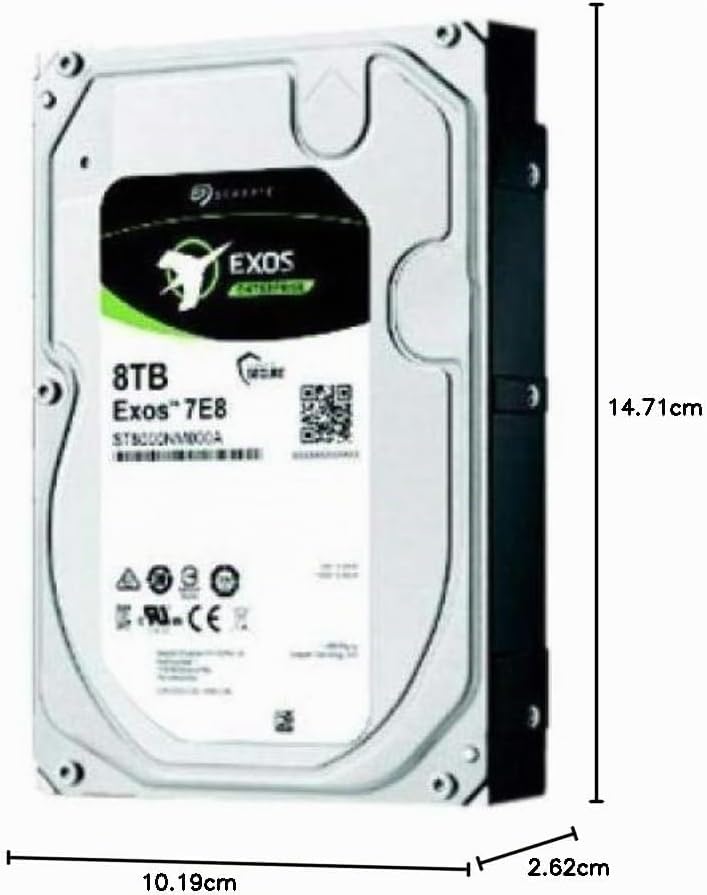 Seagate Exos 7E8 Enterprise Class, interne Festplatte 8 TB HDD, 3.5 Zoll, Modellnr.: ST8000NM001A