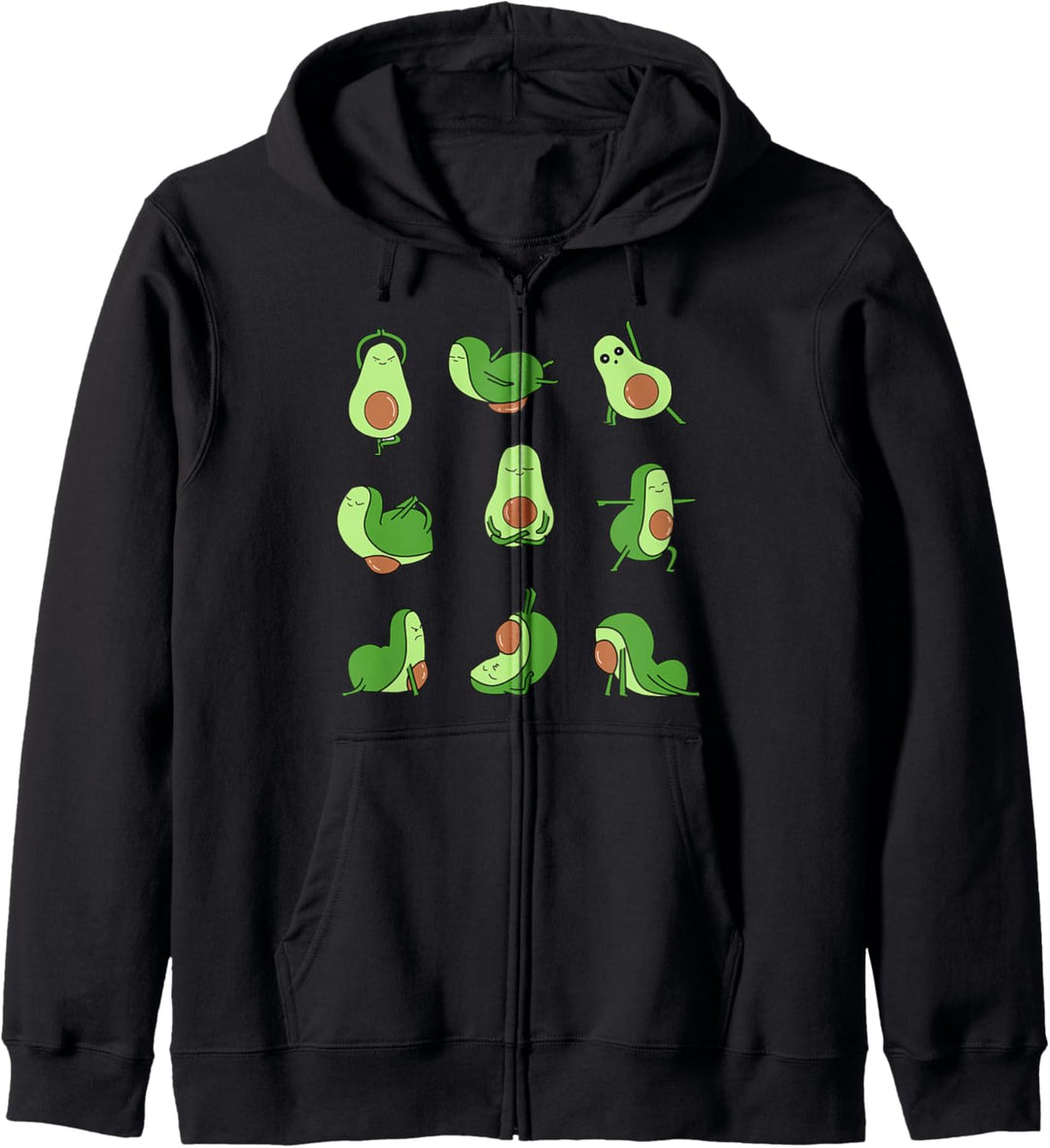 Avocado Yoga Asana Pose Meditation Lustige Avocado Fitness Kapuzenjacke