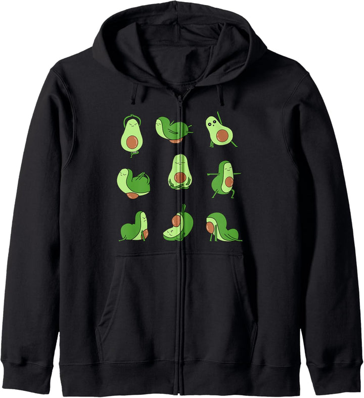 Avocado Yoga Asana Pose Meditation Lustige Avocado Fitness Kapuzenjacke