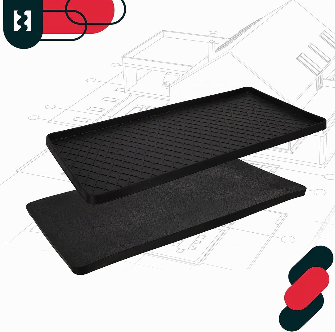 KOTARBAU® 2er Set Schuhabtropfschale - 40 x 80 cm - Abtropfmatte für Schuhe - Schuhablage für Herbst