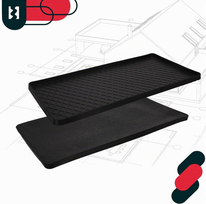 KOTARBAU® 2er Set Schuhabtropfschale - 40 x 80 cm - Abtropfmatte für Schuhe - Schuhablage für Herbst