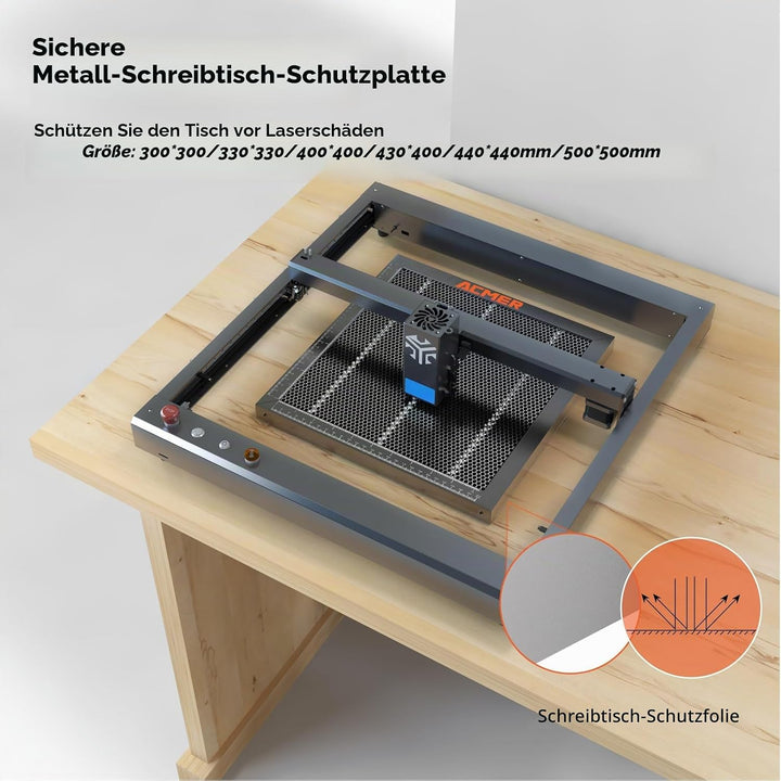 ACMER Waben-Laserbett, Wabenarbeitstisch mit Aluminiumplatte, Schneidetisch für Lasergravierer, schn