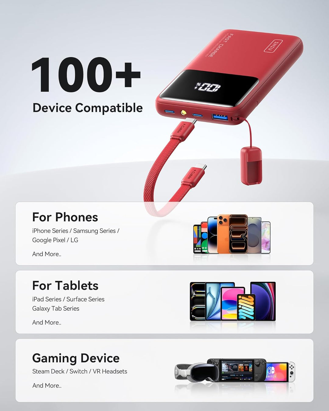 INIU Power Bank, Ultra Slim 22,5W 10000mAh Powerbank Leicht und Leistungsstark, Mini Outdoor Camping