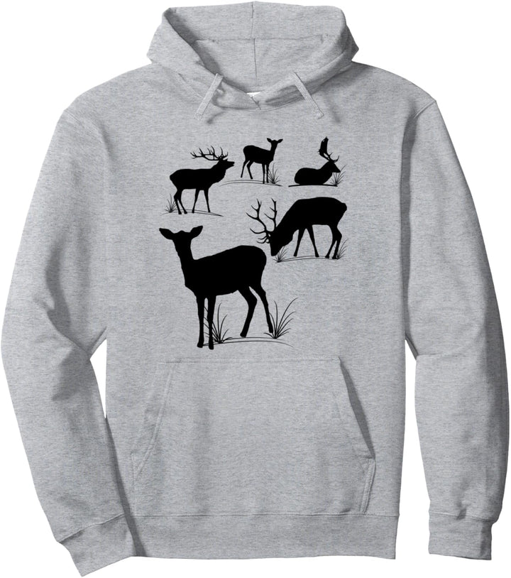 wilde Hirsche, Rehe, Rotwild, Damwild, Hirsch, Rehbock, Reh Pullover Hoodie