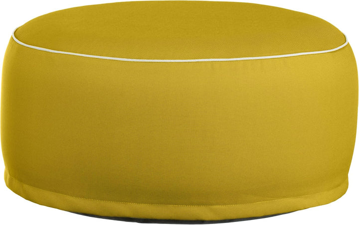 Brandsseller Outdoor Sitzhocker aufblasbar – Pouf Ø 55 x 25 cm – wasserabweisender Sitzsack für Gart
