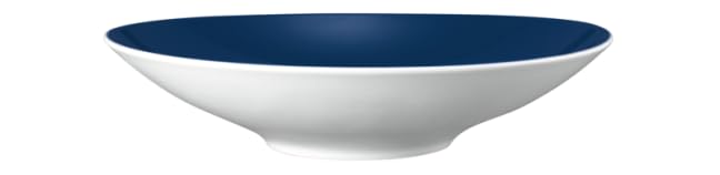 Seltmann Weiden Life Fashion Classic Blue Suppenteller, 20 cm, Tiefe Suppenschale mit einfarbiger In