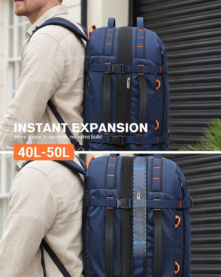 Tolaccea Reiserucksack, Handgepäck Rucksack Flugzeug, TSA-Freundlicher Laptop Rucksack 15,6 Zoll, Er